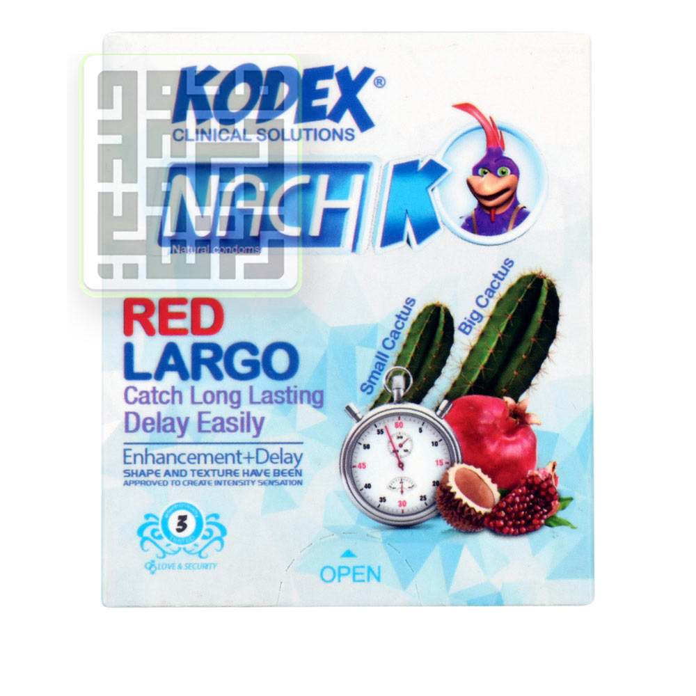 کاندوم کدکس Red largo بزرگ کننده بسته 3 تایی- داروخانه داروچی کاندوم کدکس Red largo بزرگ کننده بسته 3 تایی- داروخانه داروچی
