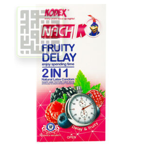 کاندوم کدکس FRUITY DELAY 2 IN 1 بسته 12 عددی