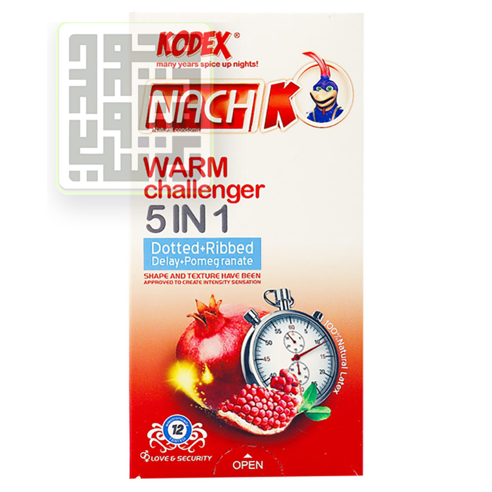 کاندوم کدکس Warm Challenger 5 in 1 بسته 12 تایی -داروخانه داروچی کاندوم کدکس Warm Challenger 5 in 1 بسته 12 تایی -داروخانه داروچی