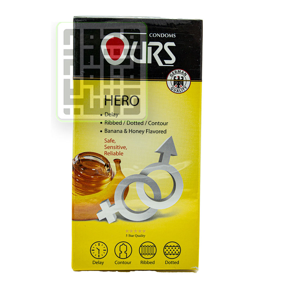 کاندوم-دوازده-تایی-اورس-OURS-تأخیری-خاردار-شیار-دار-با-اسانس-موز-هیرو-داروخانه-آنلاین-داروچی-(2) کاندوم-دوازده-تایی-اورس-OURS-تأخیری-خاردار-شیار-دار-با-اسانس-موز-هیرو-داروخانه-آنلاین-داروچی