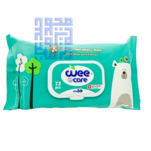 دستمال مرطوب کودک وی کر حاوی عصاره آلوئه ورا 72 عددی-داروخانه داروچی (1)