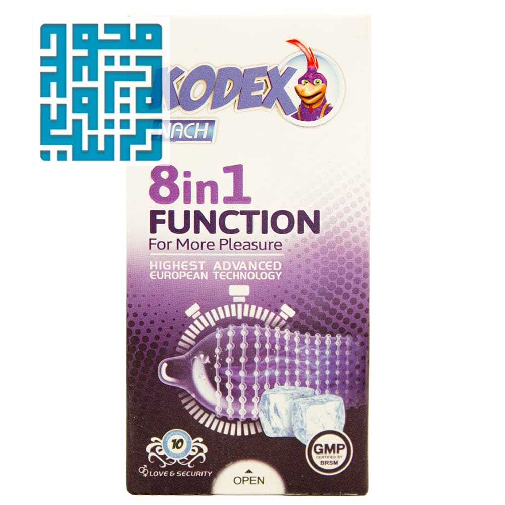 خرید کاندوم کدکس مدل 8 در 1 فانکشن KODEX خار درشت تاخیری بسته 10 عددی-داروخانه داروچی (1) خرید کاندوم کدکس مدل 8 در 1 فانکشن KODEX خار درشت تاخیری بسته 10 عددی-داروخانه داروچی (1)