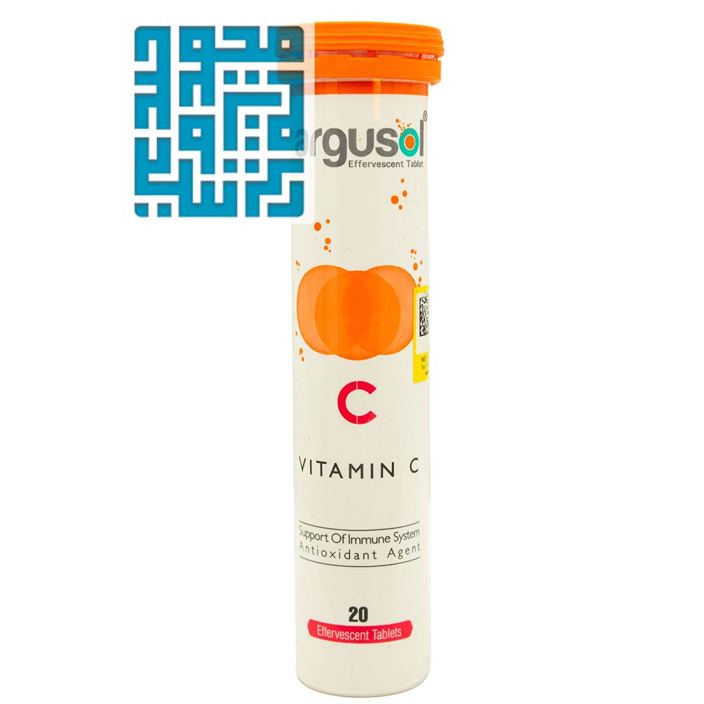 قرص جوشان ویتامین C 500 میلی گرم آرگوسول 20 عددی قرص جوشان ویتامین C 500 میلی گرم آرگوسول 20 عددی