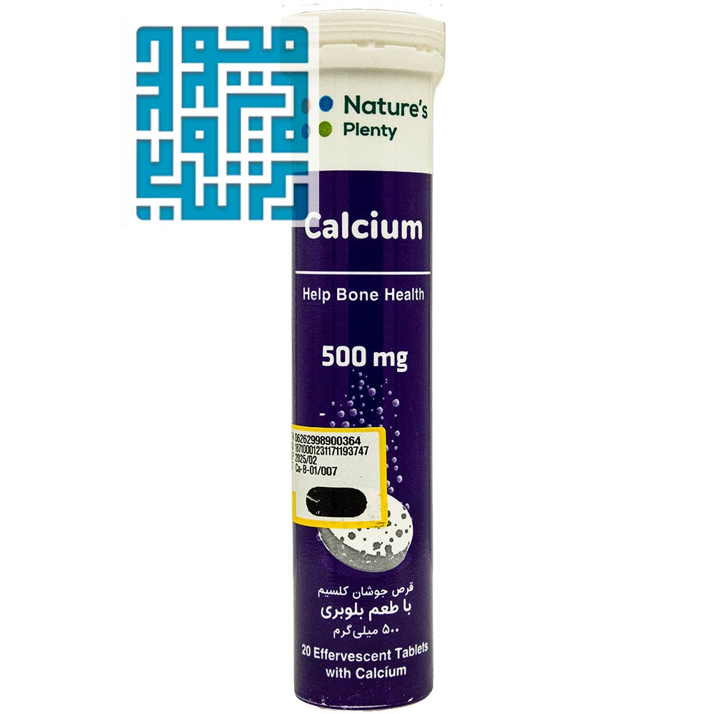 قرص جوشان کلسیم 500 نیچرز پلنتی 20 عددی- داروخانه داروچی