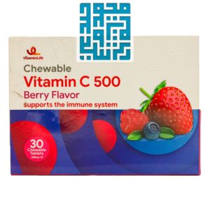 قرص جویدنی ویتامین سی 500 ویتامین لایف - داروخانه داروچی (1)