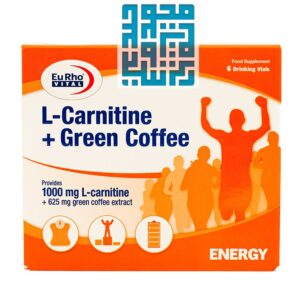 ویال ال کارنیتین و قهوه سبز یوروویتال 6 عددی-داروخانه داروچی (1)