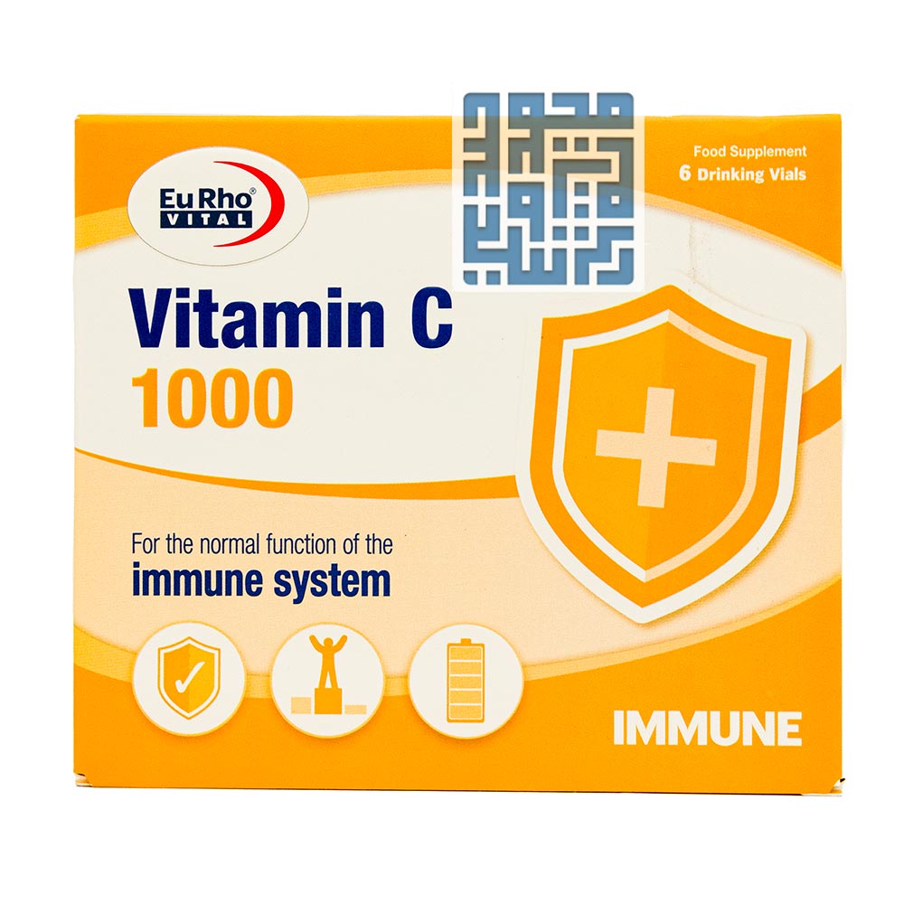 ویال ویتامین C 1000 میلی گرم یوروویتال 6 عددی-داروچی (1) خرید ویال ویتامین C 1000 میلی گرم یوروویتال 6 عددی