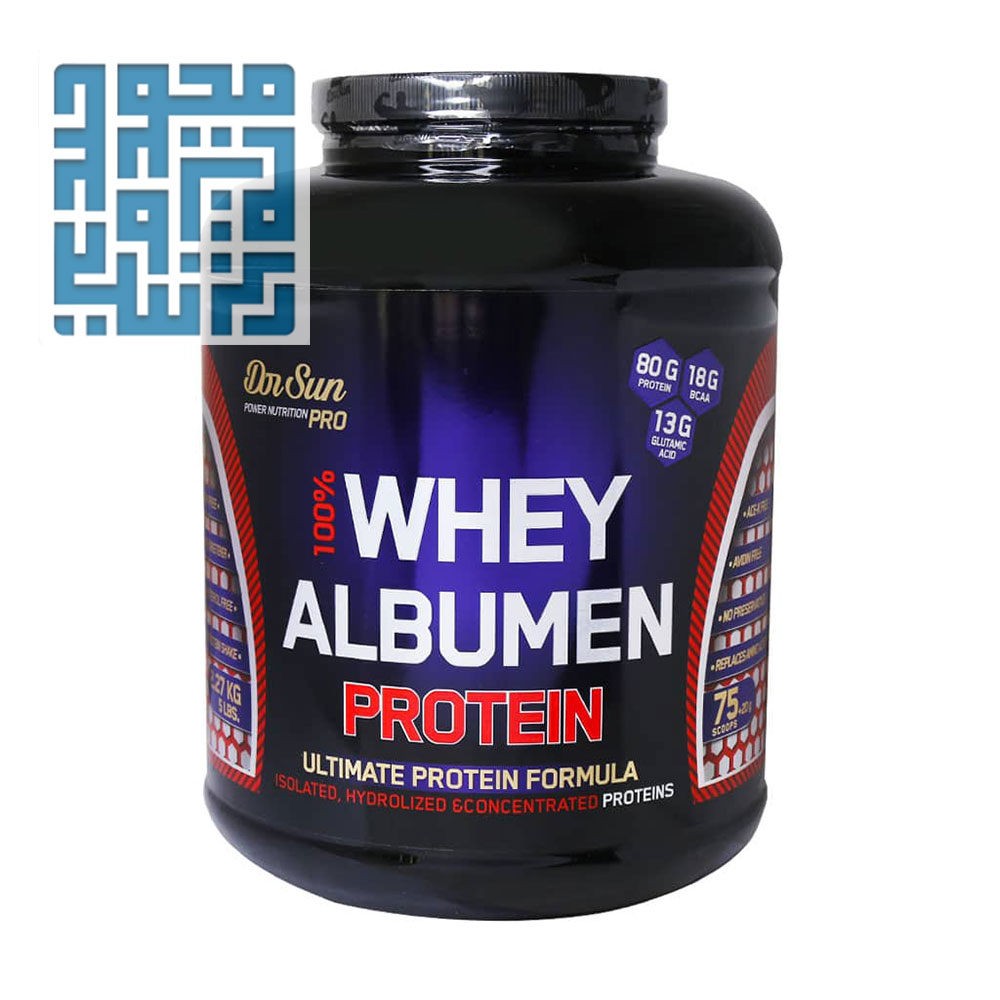 4dr-sun-whey-albumen-protein-powder:www.darochi.com خرید پروتئین وی آلبومن دکتر سان 2270 گرم