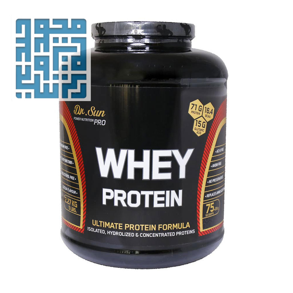 4dr-sun-whey-protein-powder:www.darochi.com خرید پروتئین وی دکتر سان 2270 گرم